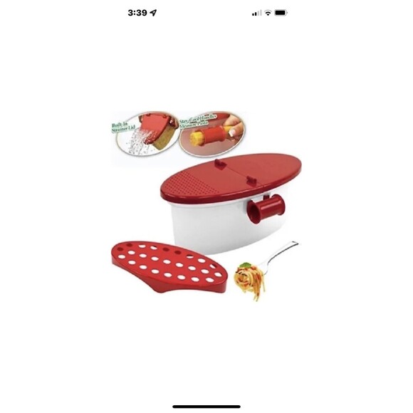 TeleBrands Other - As Seen On TV Microwave Pasta Boat by Telebrands, Perfect Pasta and Veg Steamer